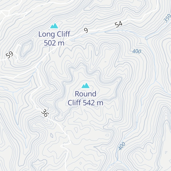Map of Round Cliff