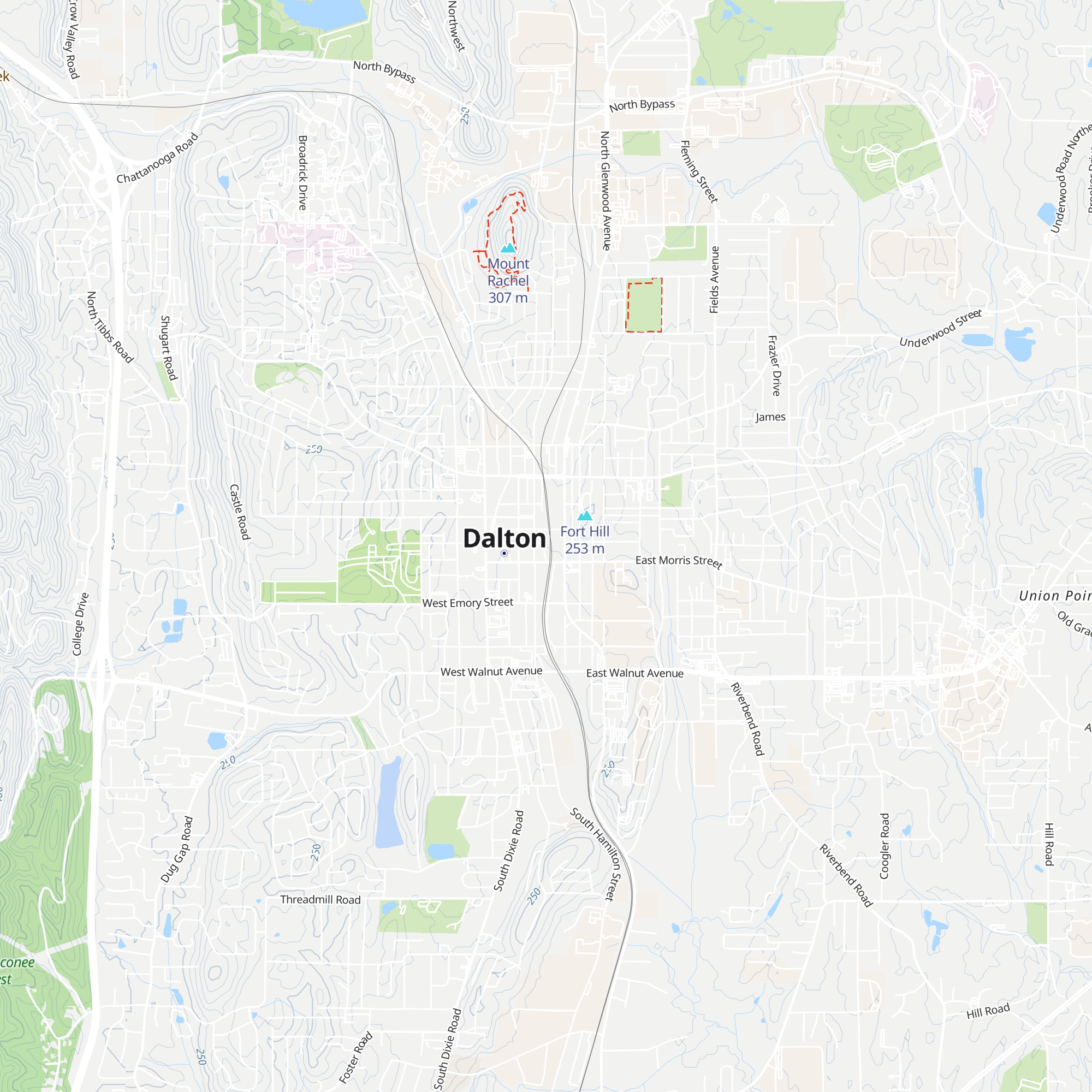 Dalton Freight Depot and Visitors Center map