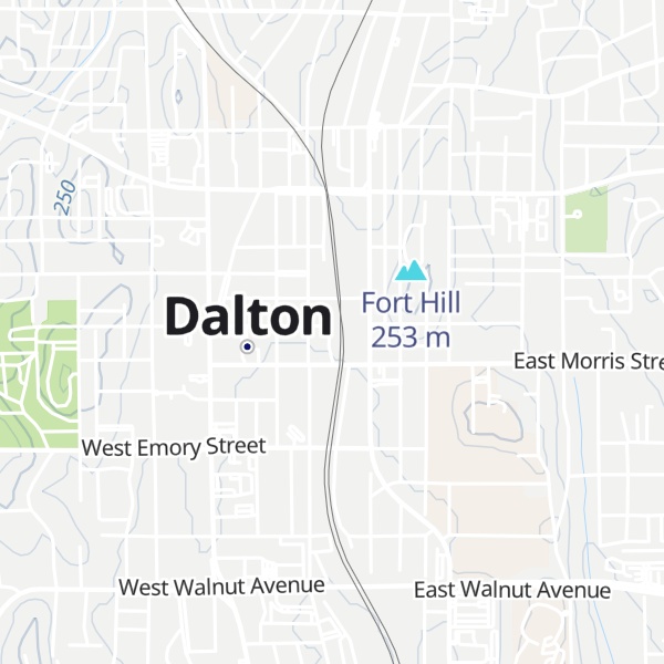 Map of Dalton Freight Depot and Visitors Center