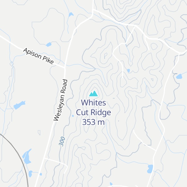 Map of Whites Cut Ridge
