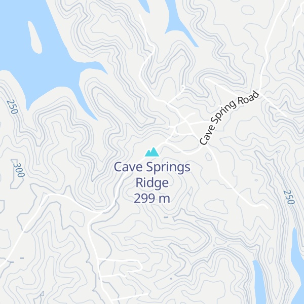 Map of Cave Springs Ridge