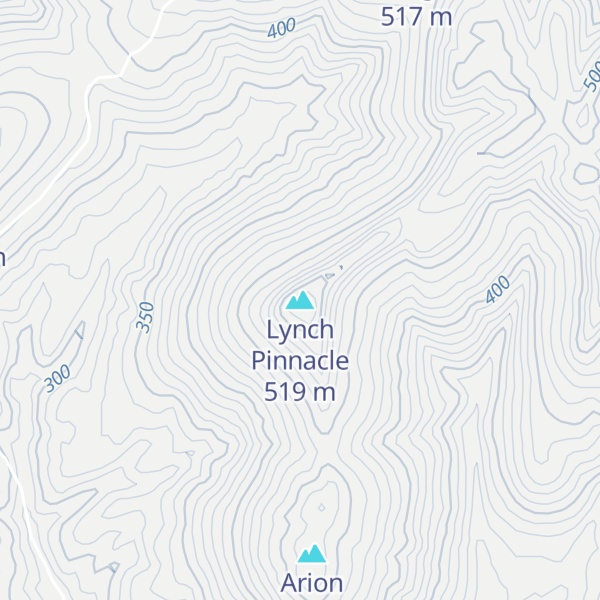 Map of Lynch Pinnacle