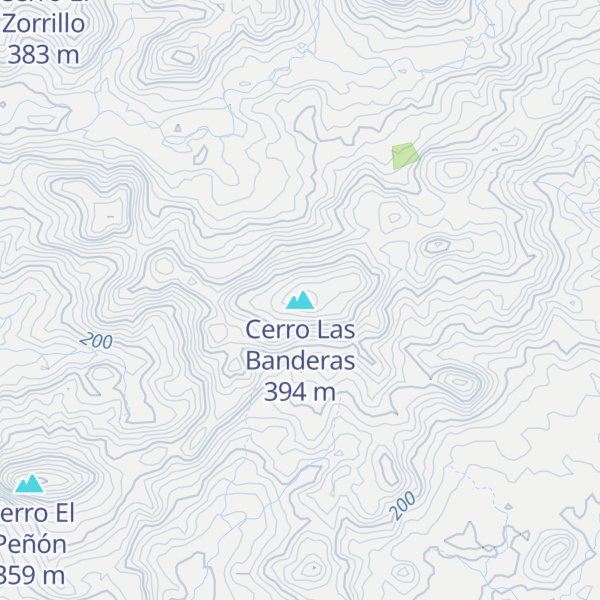 Map of Cerro Las Banderas