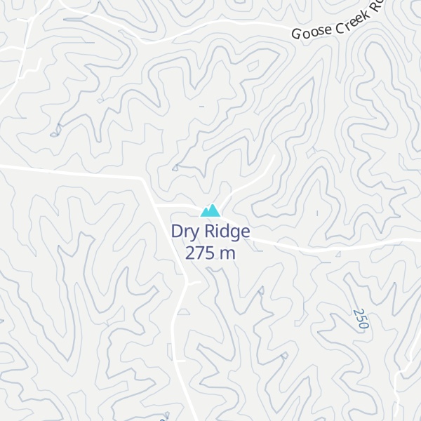 Map of Dry Ridge