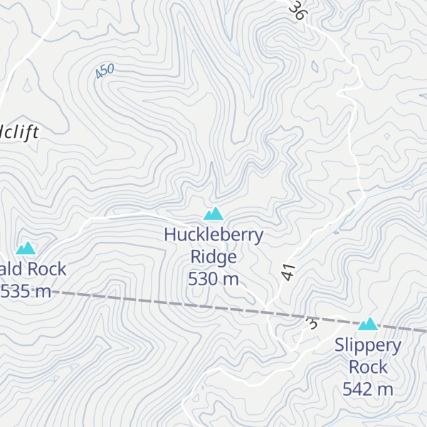 Map of Huckleberry Ridge