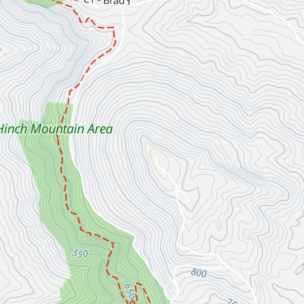Map of Hinch Mountain