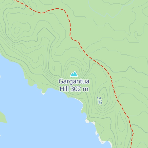 Map of Gargantua Hill