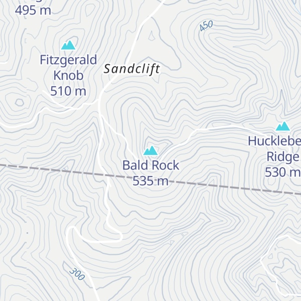 Map of Bald Rock