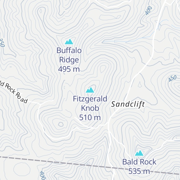 Map of Fitzgerald Knob