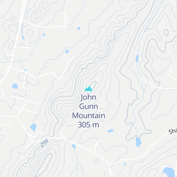 Map of John Gunn Mountain