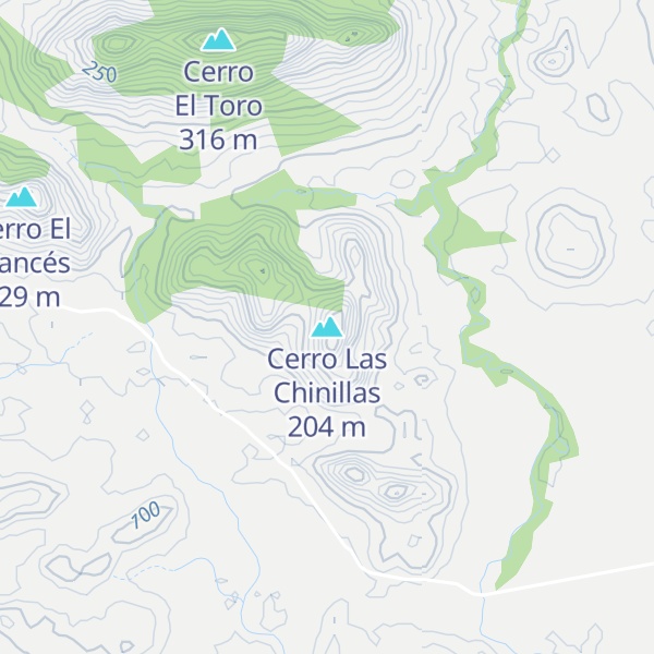 Map of Cerro Las Chinillas
