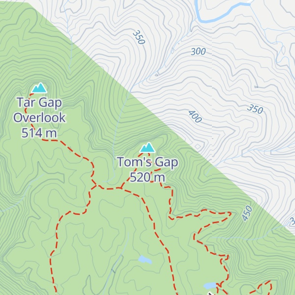 Map of Tom's Gap