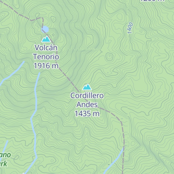 Map of Cordillero Andes
