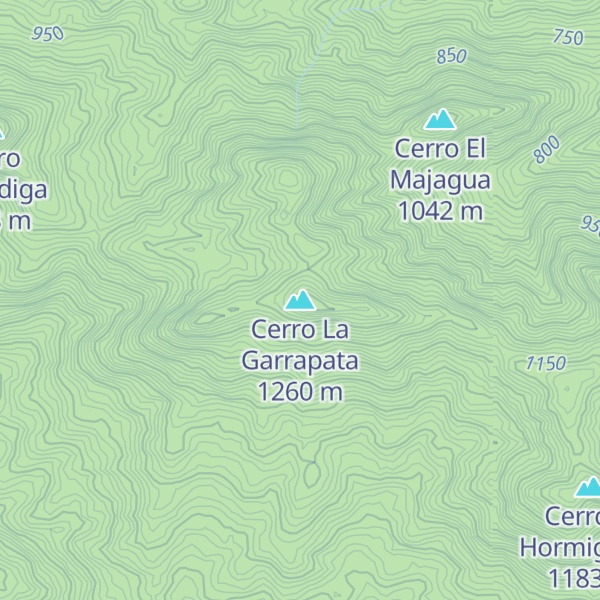 Map of Cerro La Garrapata