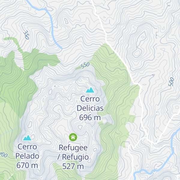 Map of Cerro Delicias
