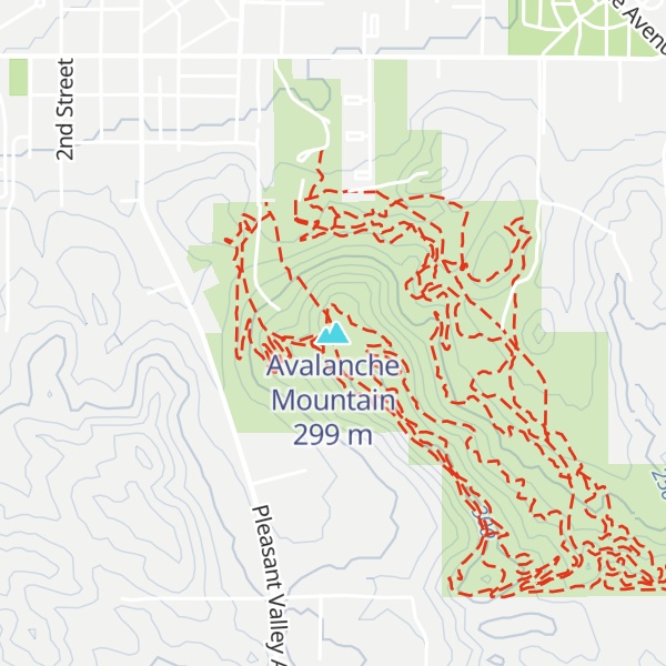 Map of Avalanche Mountain