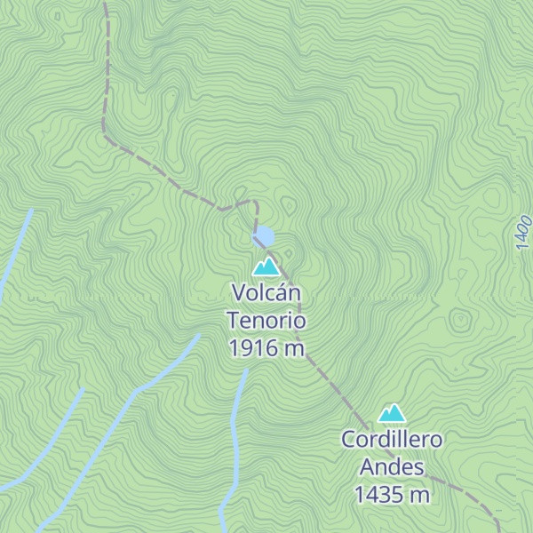 Map of Volcán Tenorio