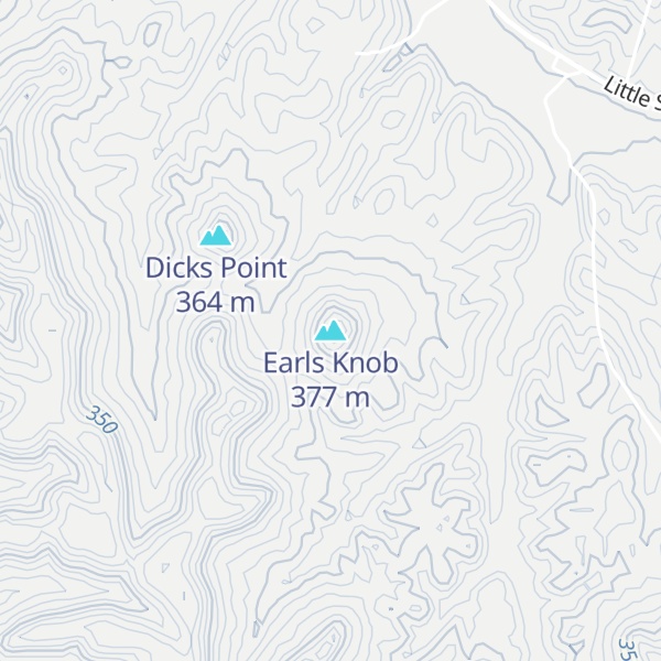 Map of Earls Knob