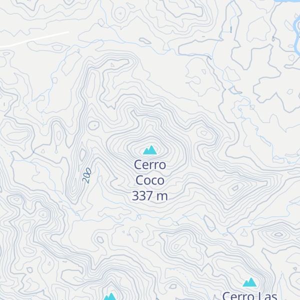Map of Cerro Coco