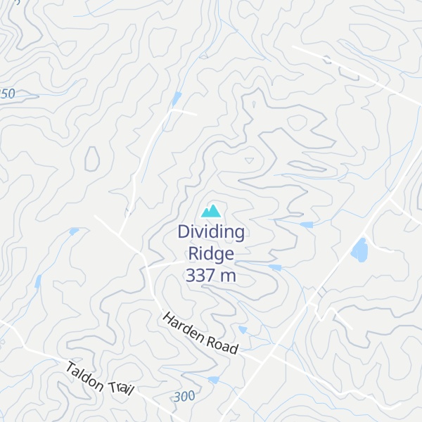 Map of Dividing Ridge