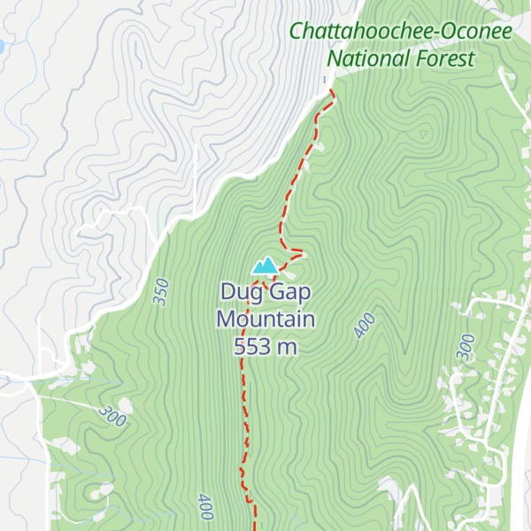 Map of Dug Gap Mountain