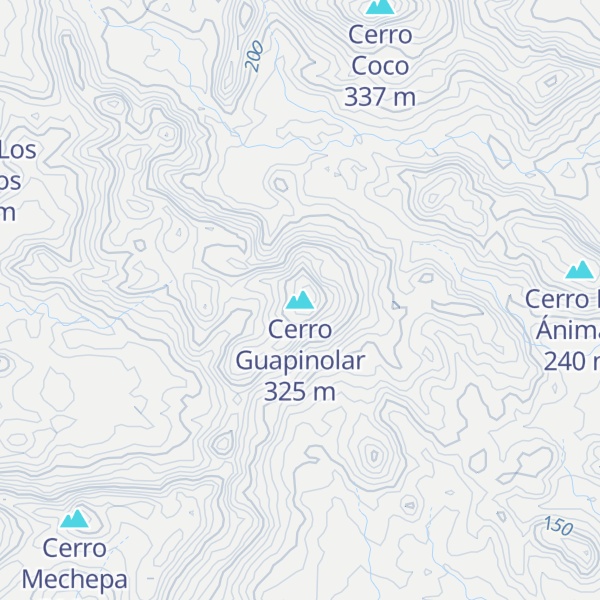 Map of Cerro Guapinolar