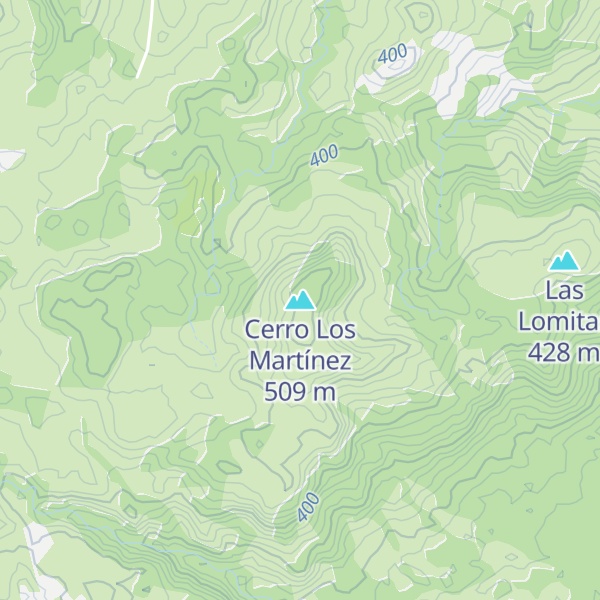 Map of Cerro Los Martínez