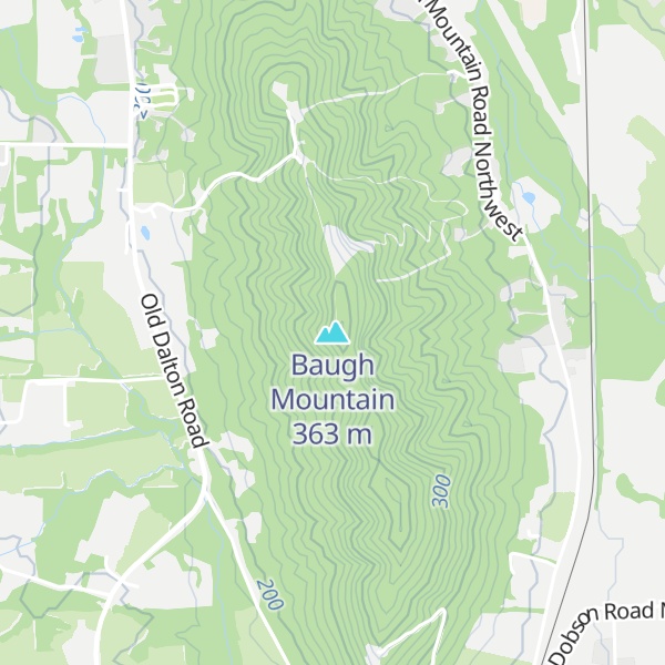 Map of Baugh Mountain