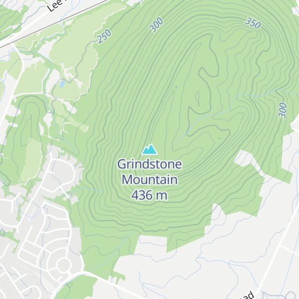Map of Grindstone Mountain