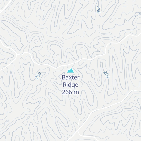 Map of Baxter Ridge