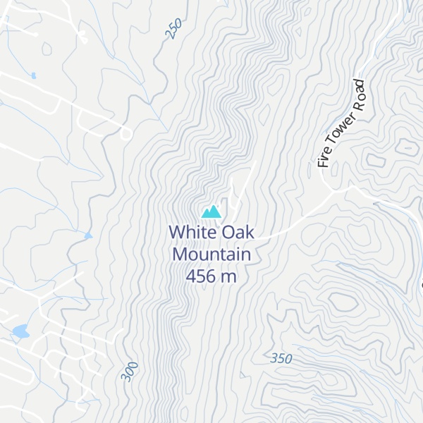 Map of White Oak Mountain