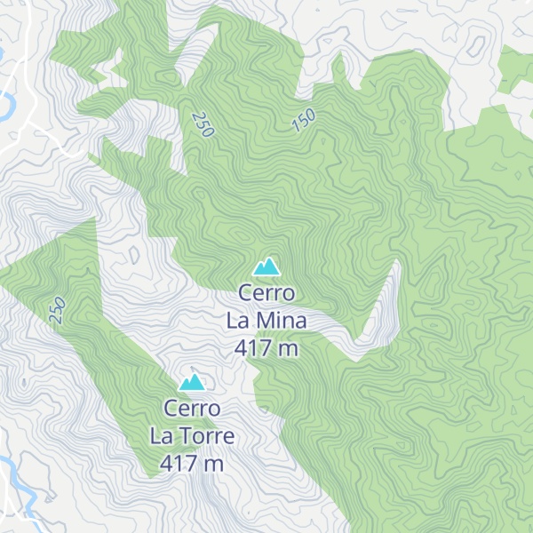 Map of Cerro La Mina