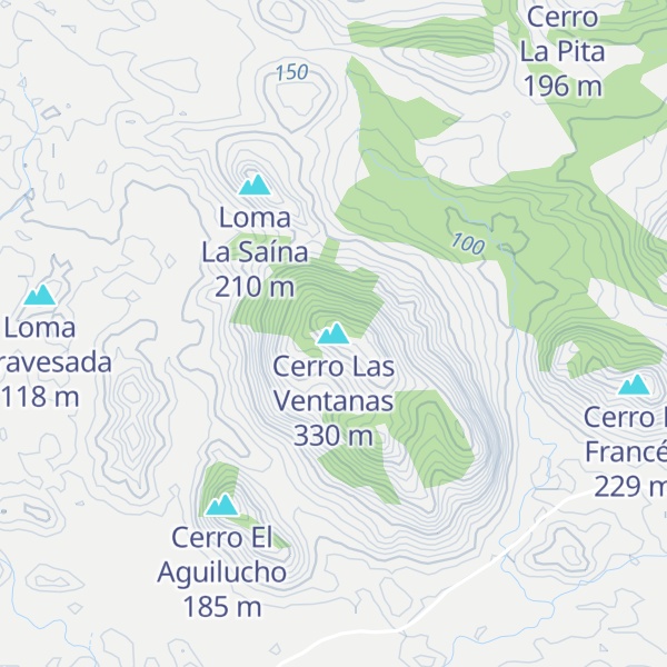Map of Cerro Las Ventanas