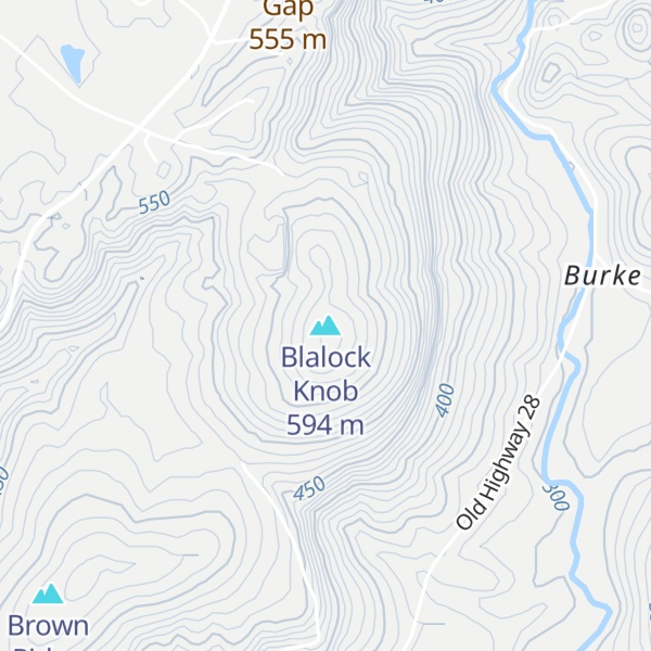 Map of Blalock Knob