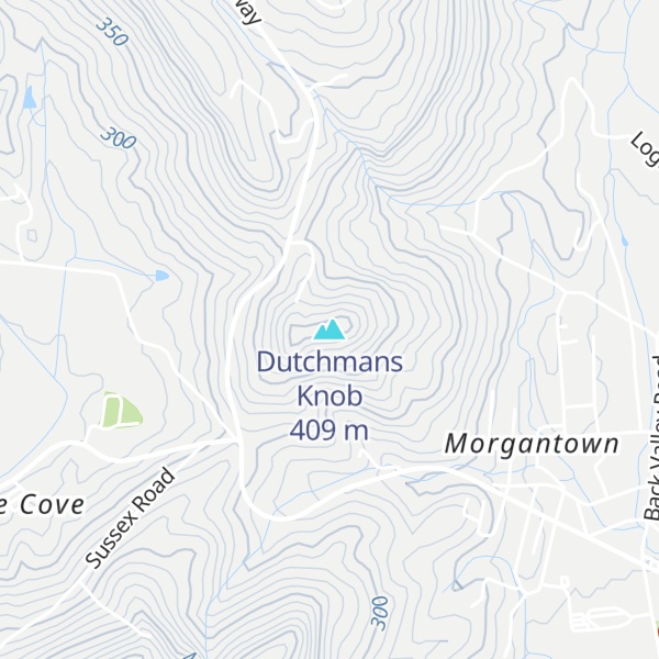Map of Dutchmans Knob