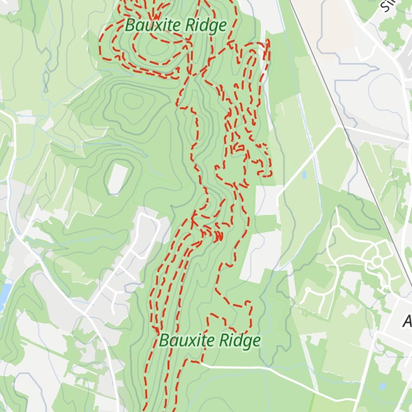 Map of Bauxite Ridge