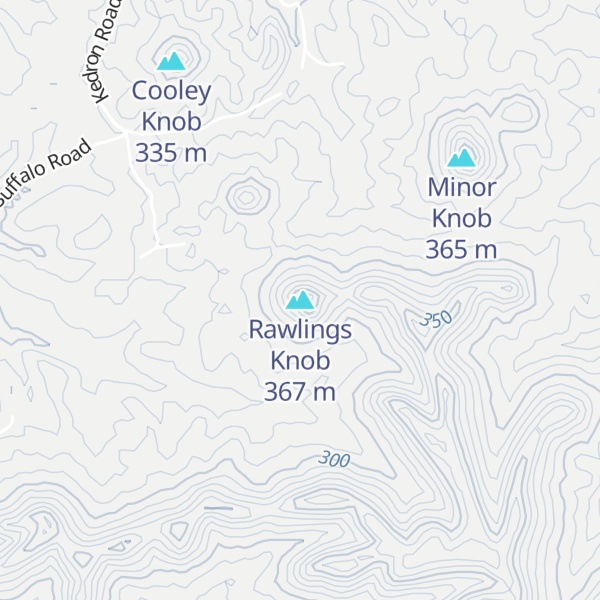 Map of Rawlings Knob