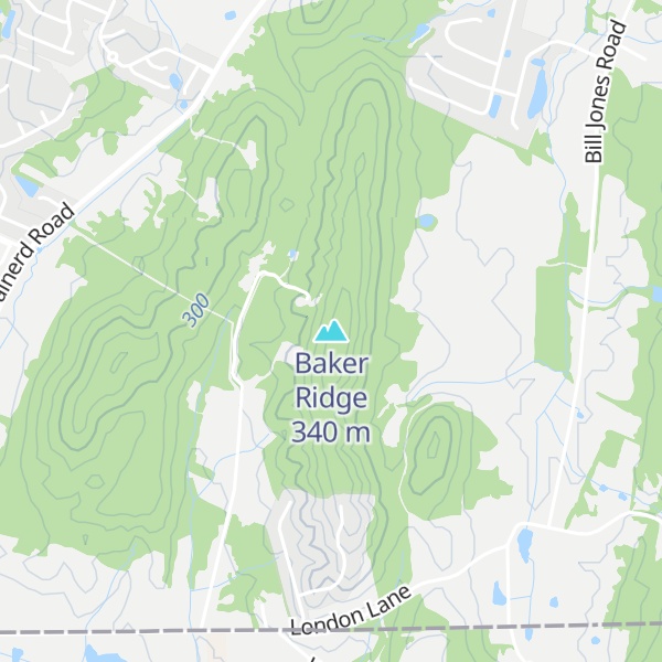 Map of Baker Ridge