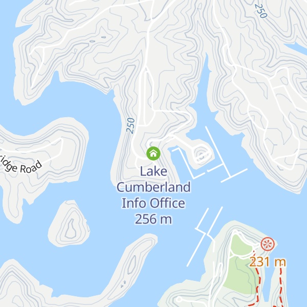 Map of Lake Cumberland Info Office