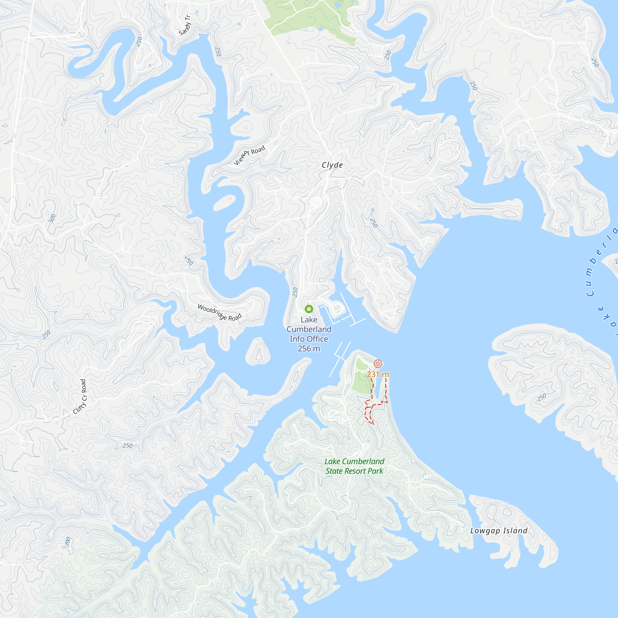 Lake Cumberland Info Office map