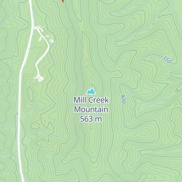 Map of Mill Creek Mountain