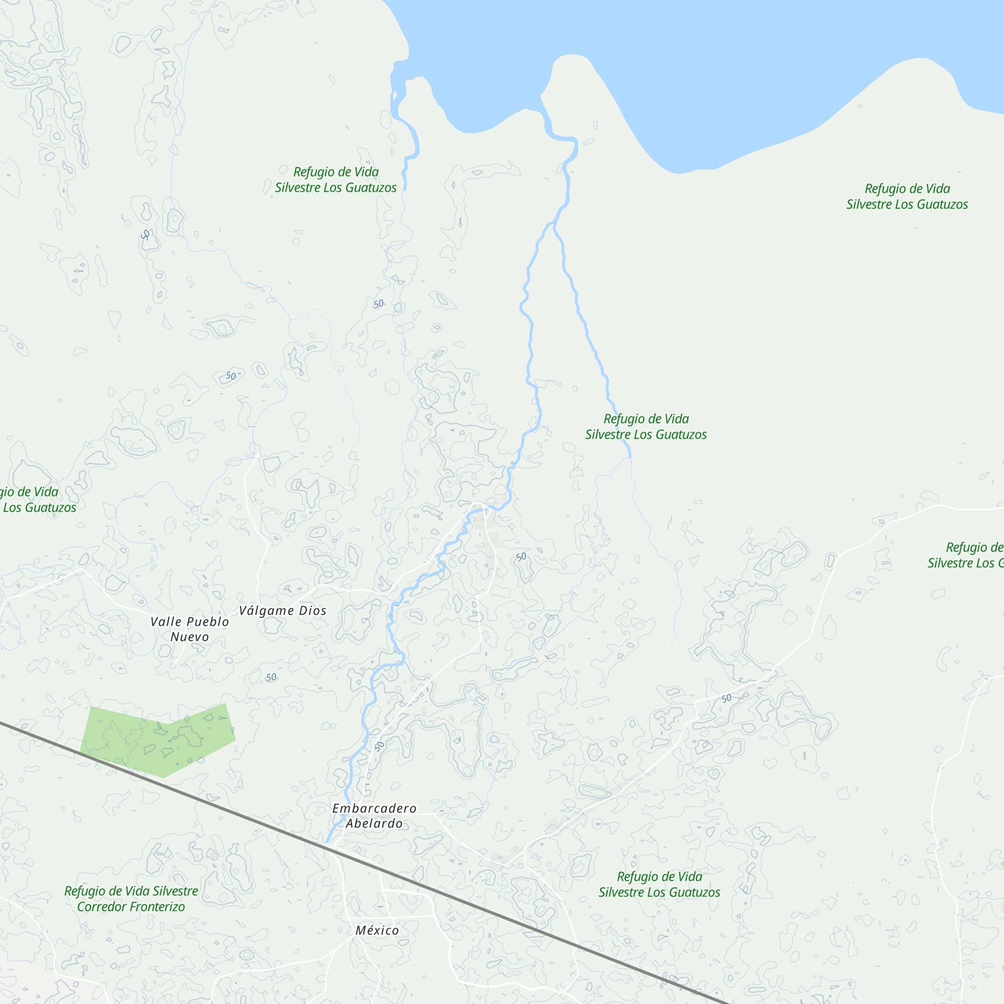 Cabañas Caiman map