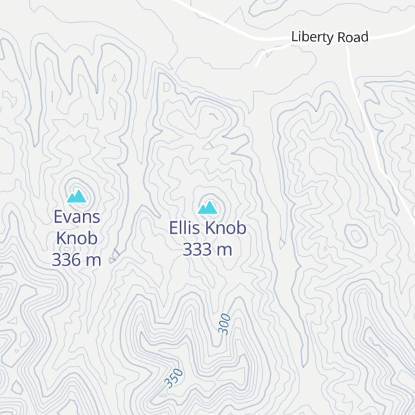 Map of Ellis Knob