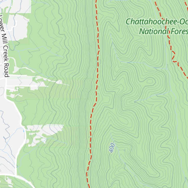 Map of Mill Creek Mountain