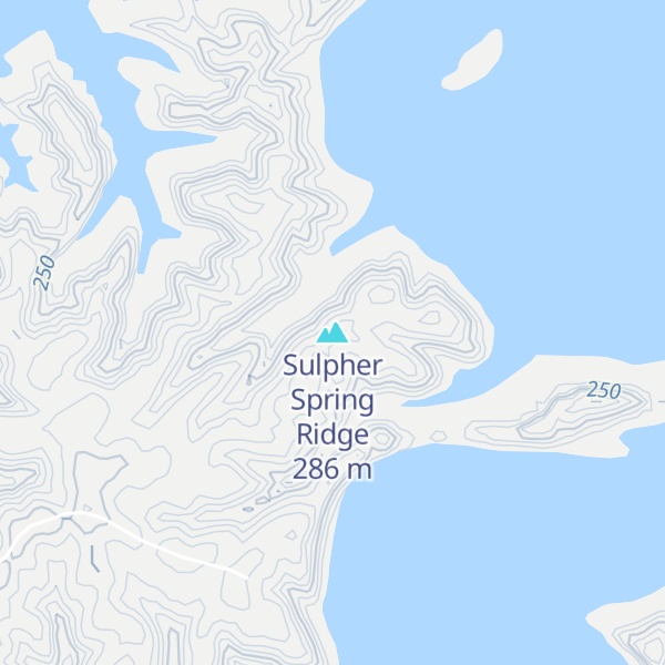 Map of Sulpher Spring Ridge
