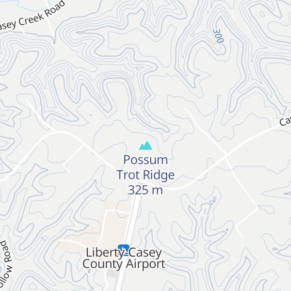 Map of Possum Trot Ridge