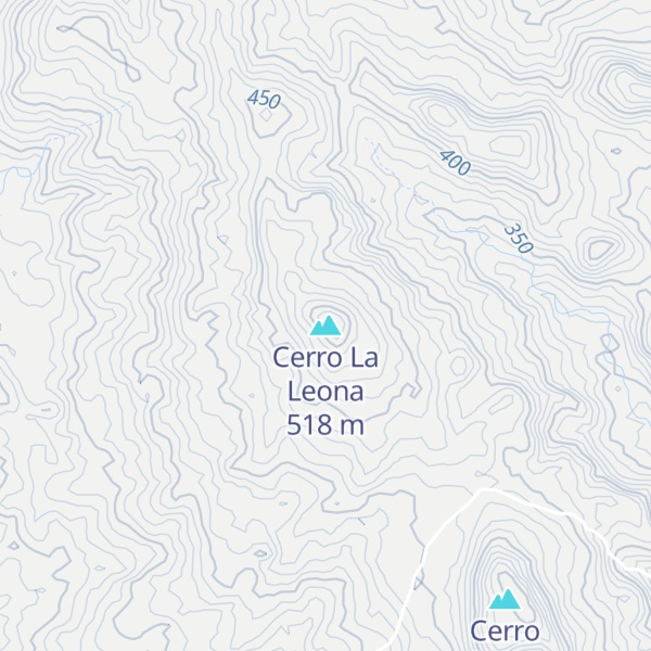 Map of Cerro La Leona