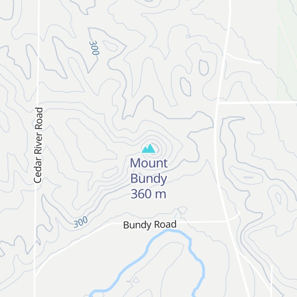 Map of Mount Bundy