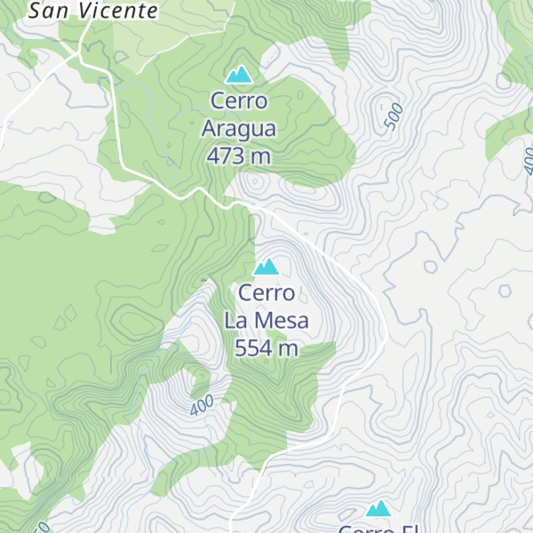 Map of Cerro La Mesa
