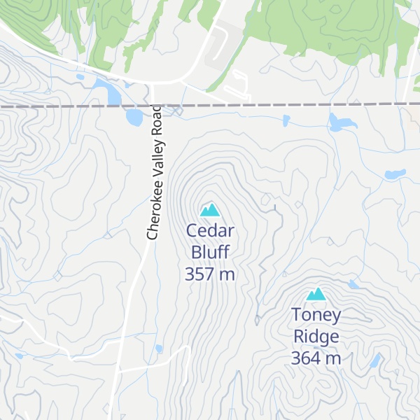 Map of Cedar Bluff